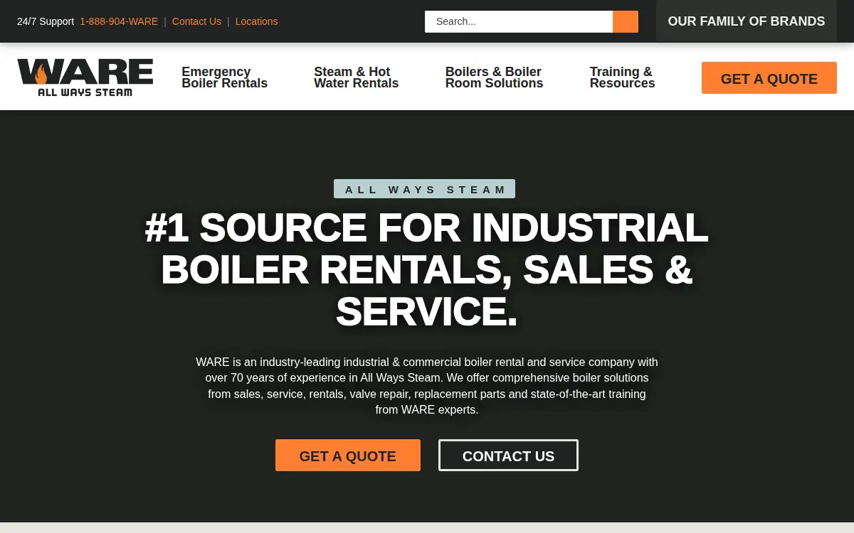 Homepage of Ivan Ware & Son, LLC