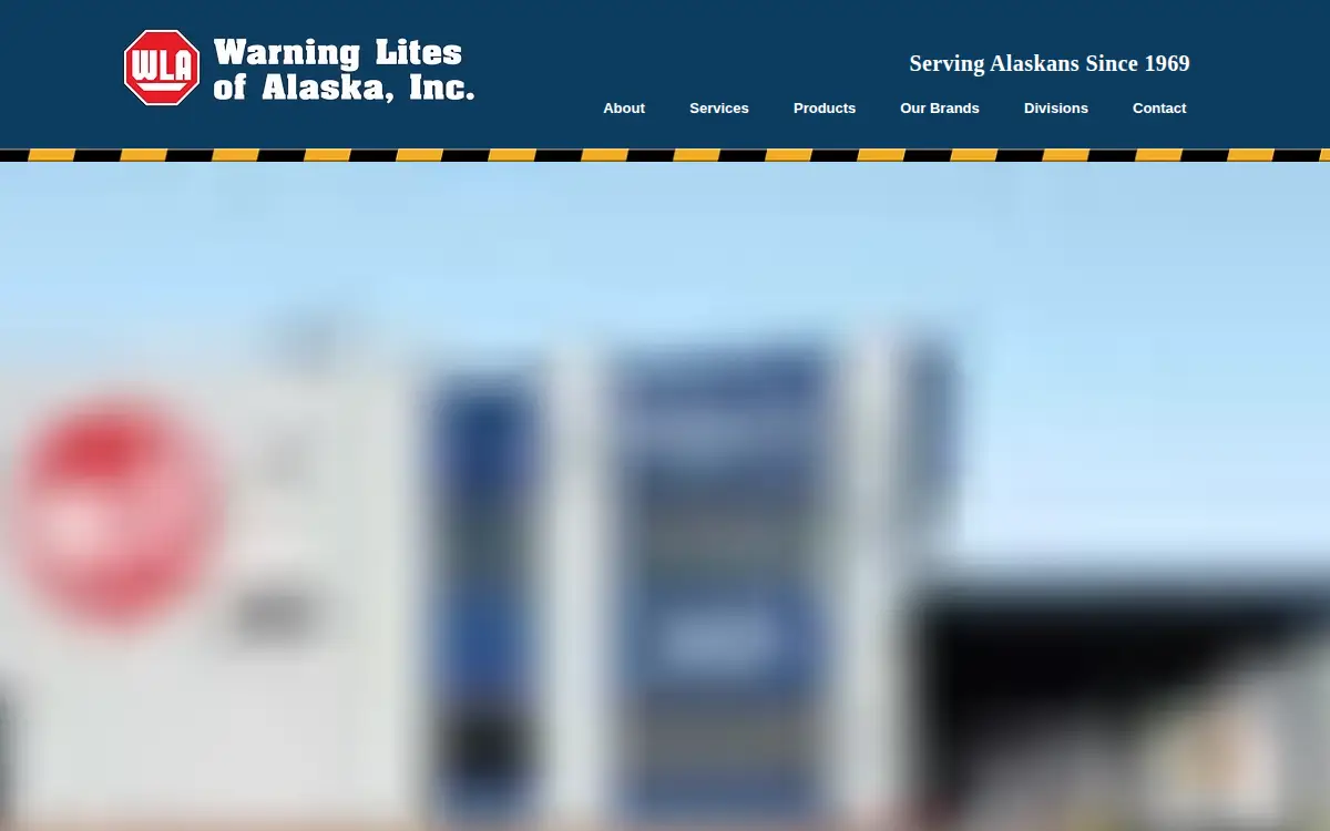 Homepage of Warning Lites of Alaska, INC.