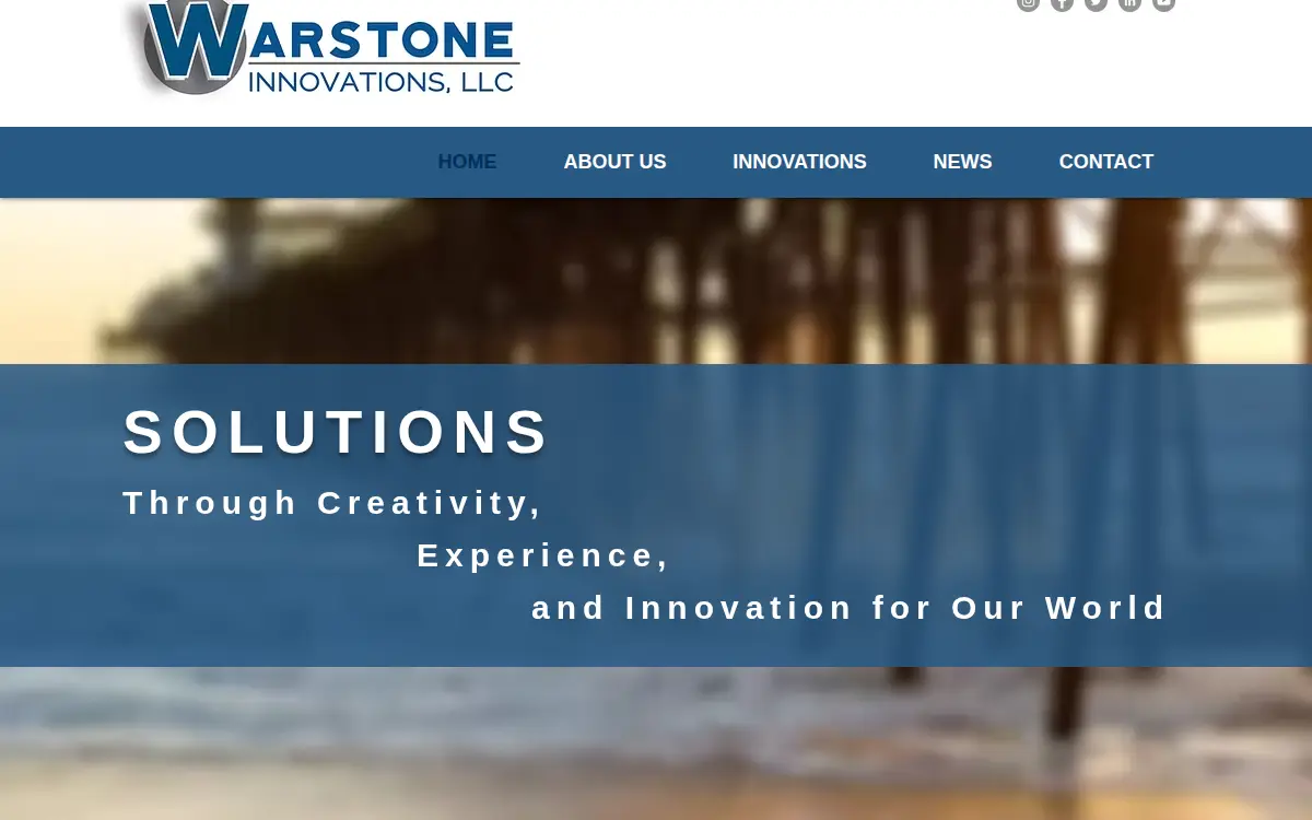 Homepage of Warstone Innovations, LLC