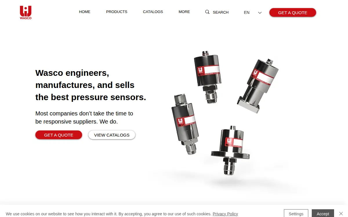 Homepage of Wasco Sales & Marketing, INC
