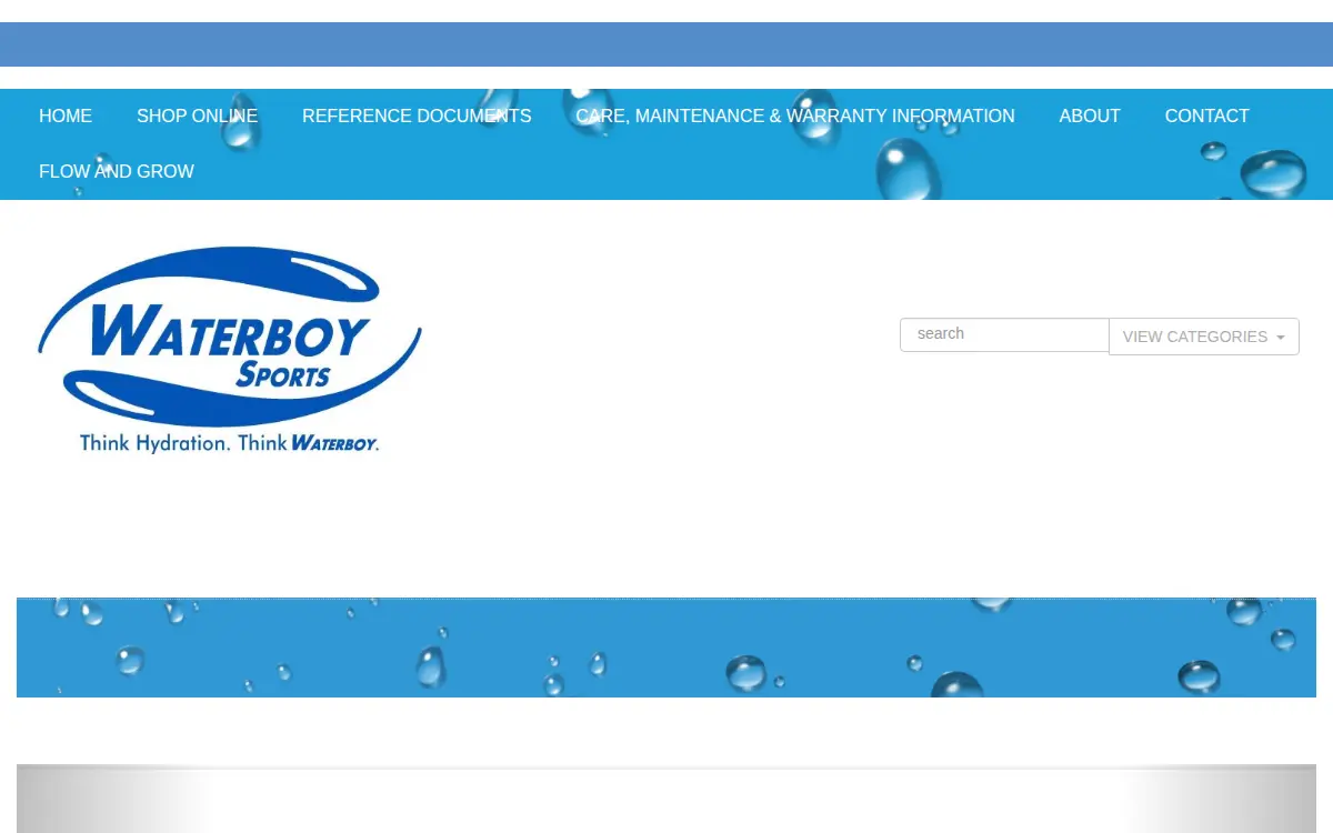 Homepage of Waterboy Sports, LLC