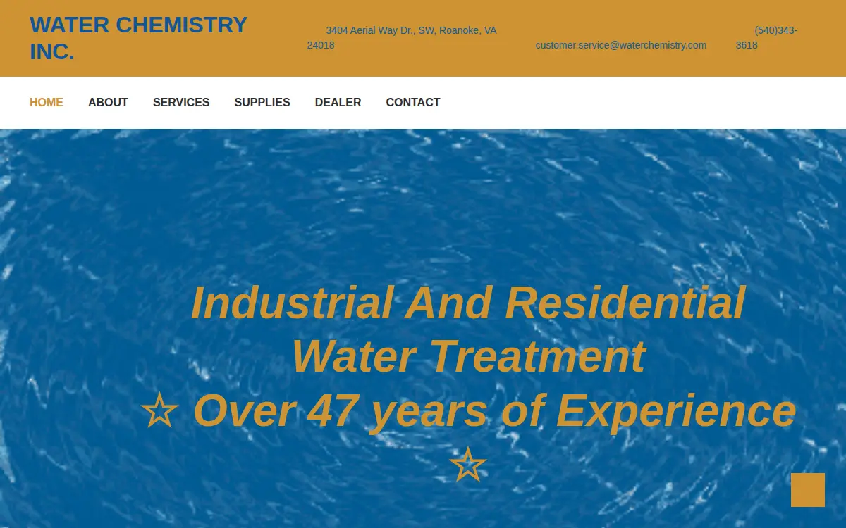 Homepage of Water Chemistry INC