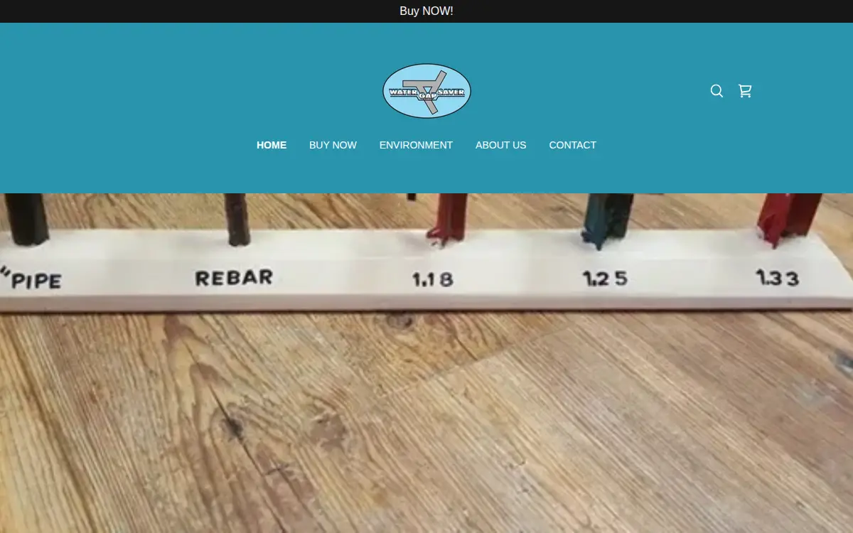 Homepage of The Water Gap Saver, LLC