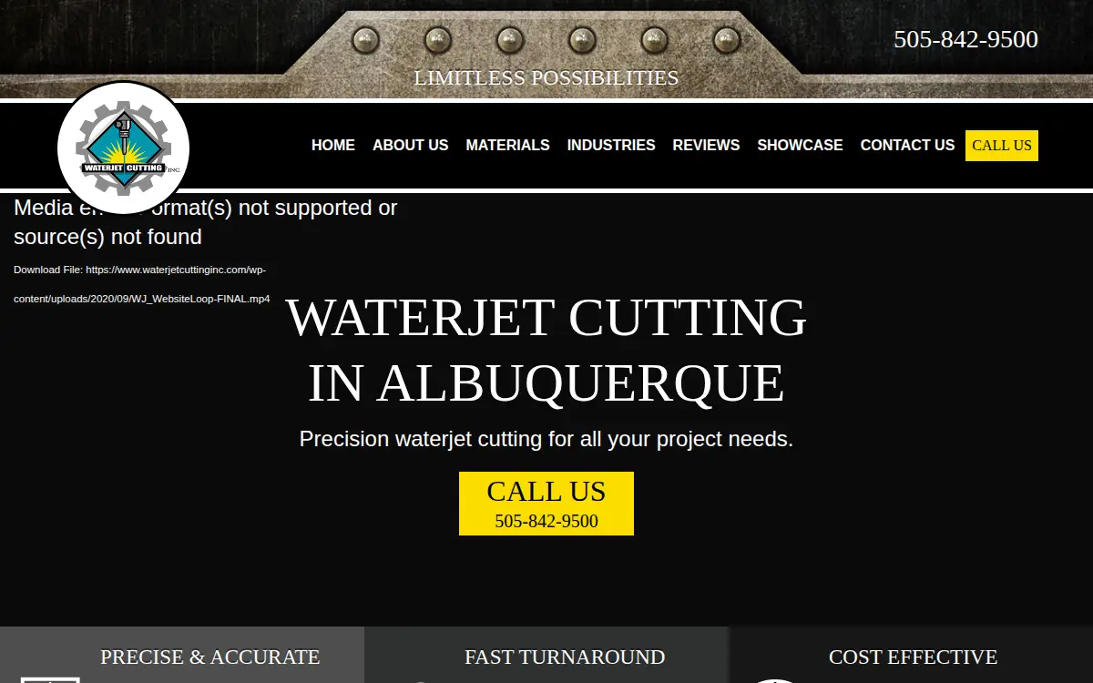 Homepage of Waterjet Cutting INC