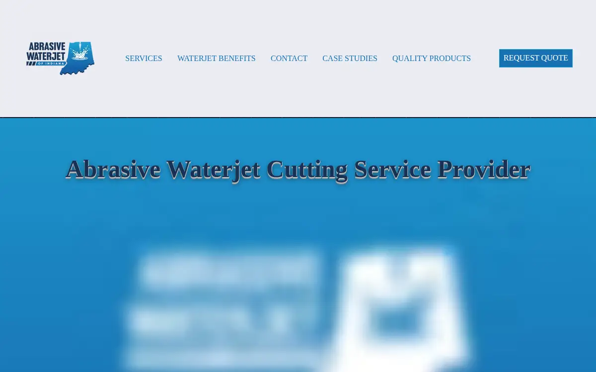 Homepage of Abrasive Waterjet of Indiana, LLC