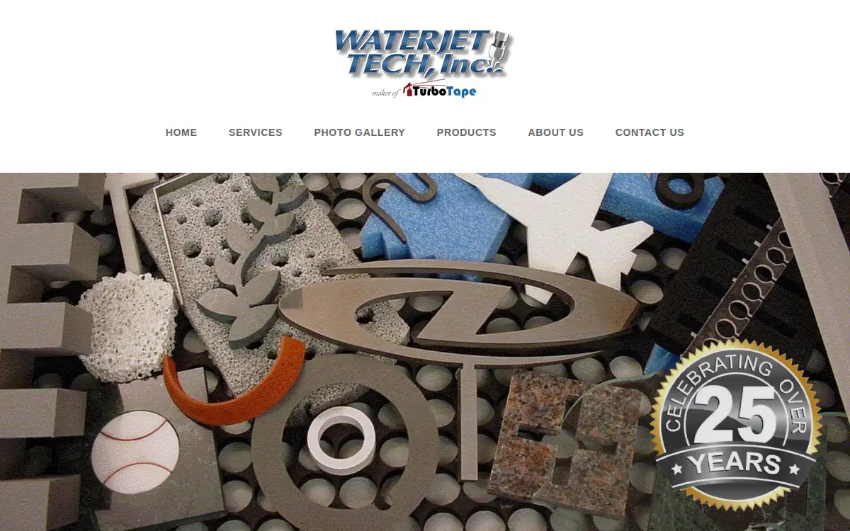 Homepage of Waterjet Tech, INC