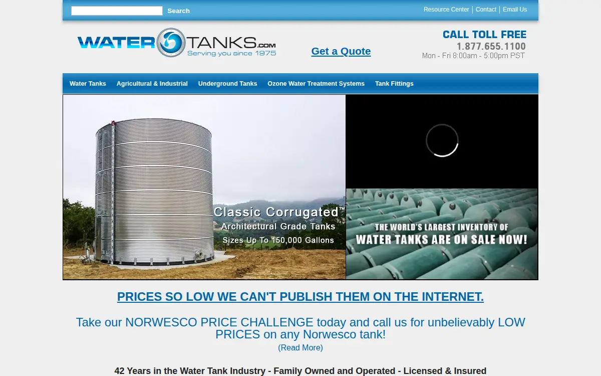 Homepage of American Tank Co., INC.