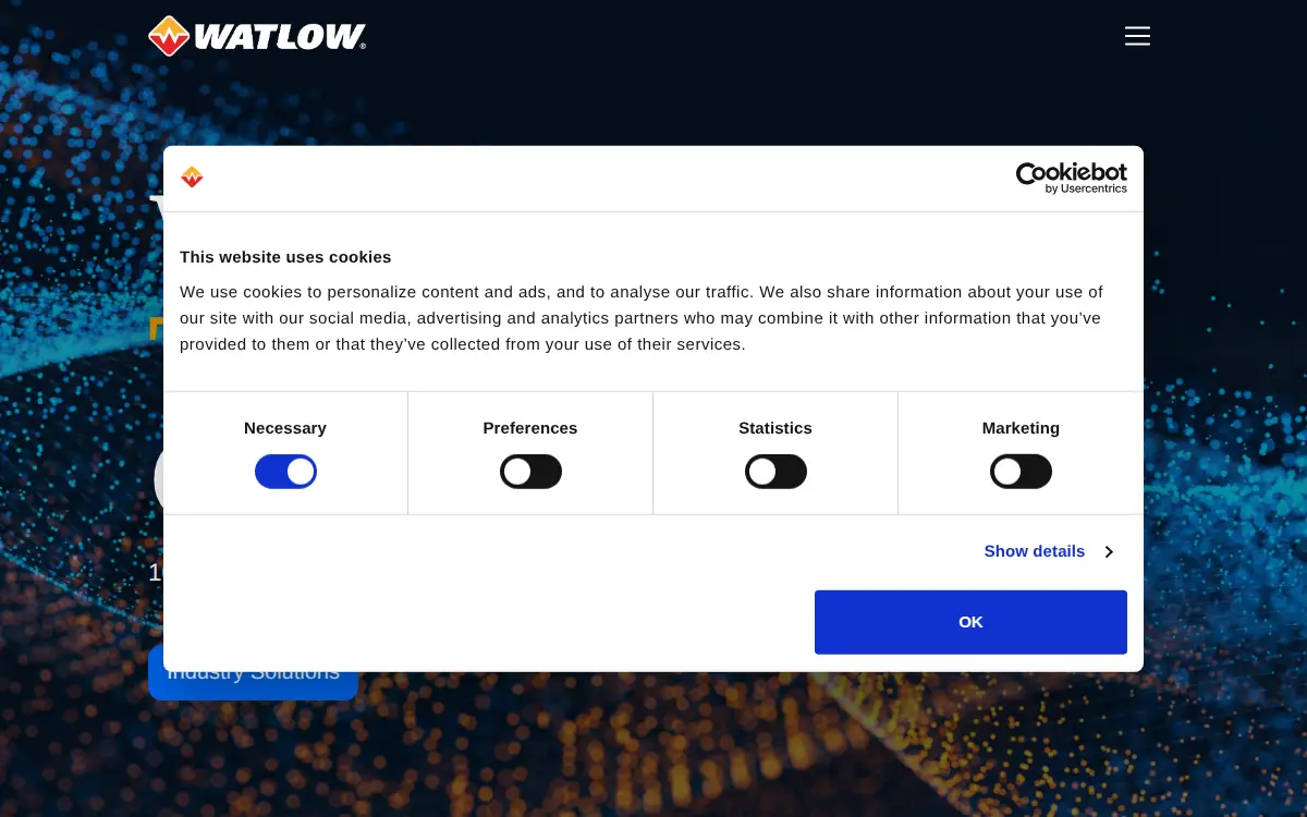 Homepage of Watlow Electric Manufacturing Company