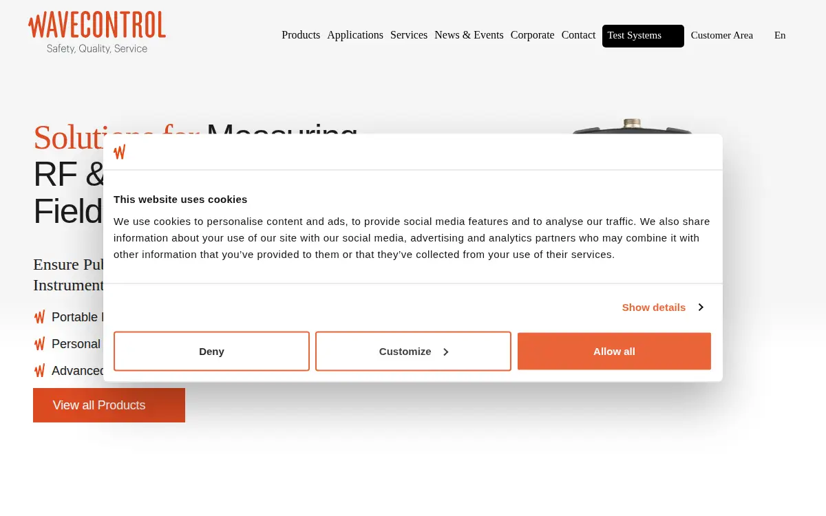 Homepage of Wavecontrol INC