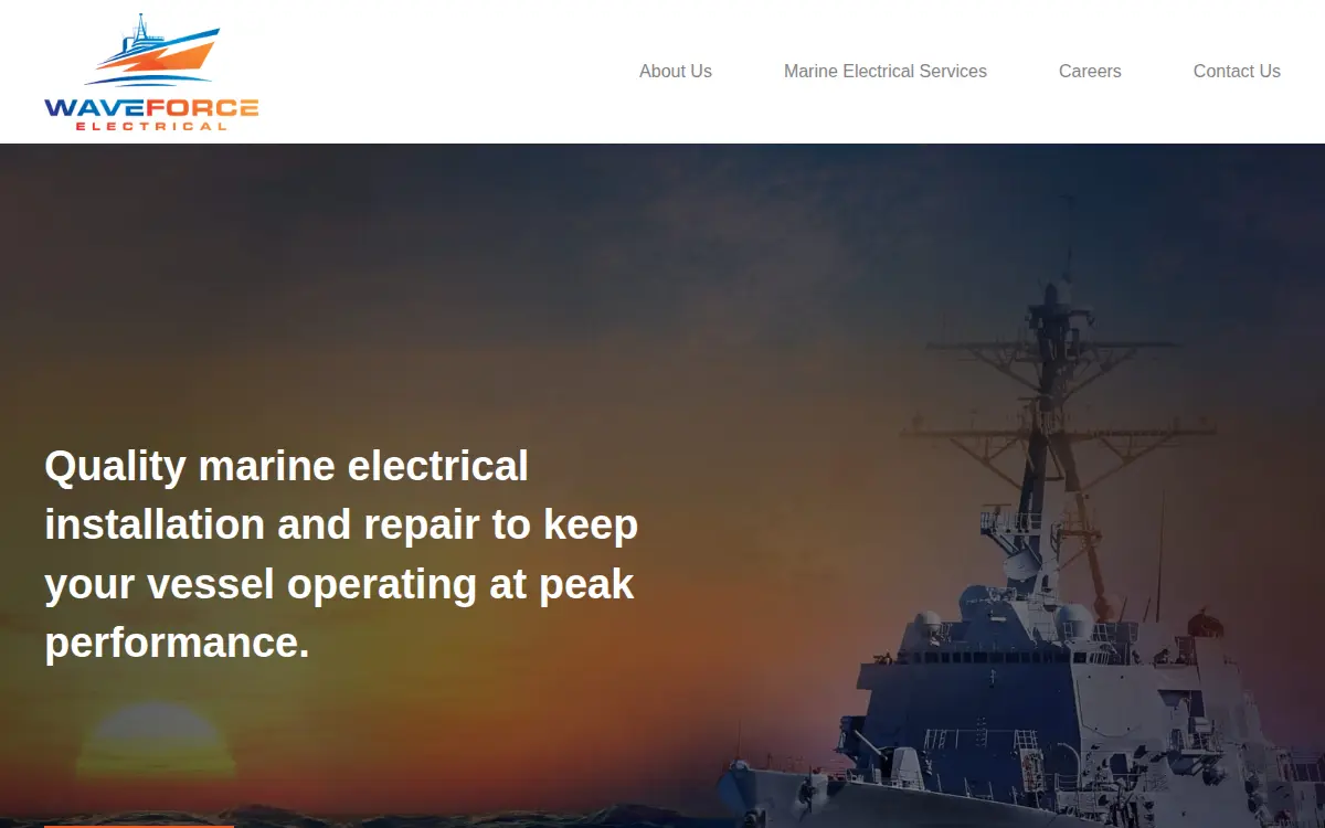 Homepage of Waveforce Electrical, LLC