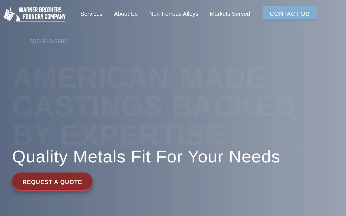 Homepage of Warner Bros, Foundry CO.