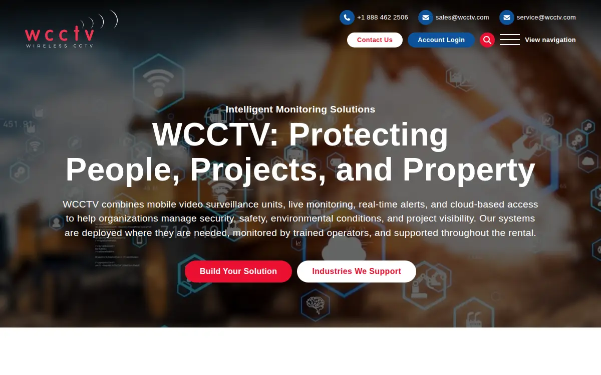 Homepage of Wireless Cctv LLC