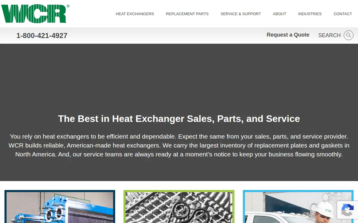 Homepage of Wcr INC