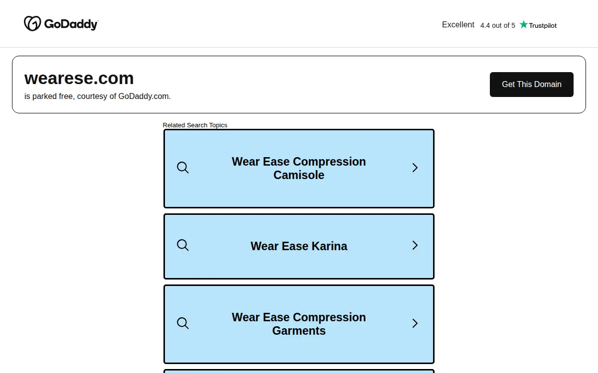 Homepage of Wear Ease, INC
