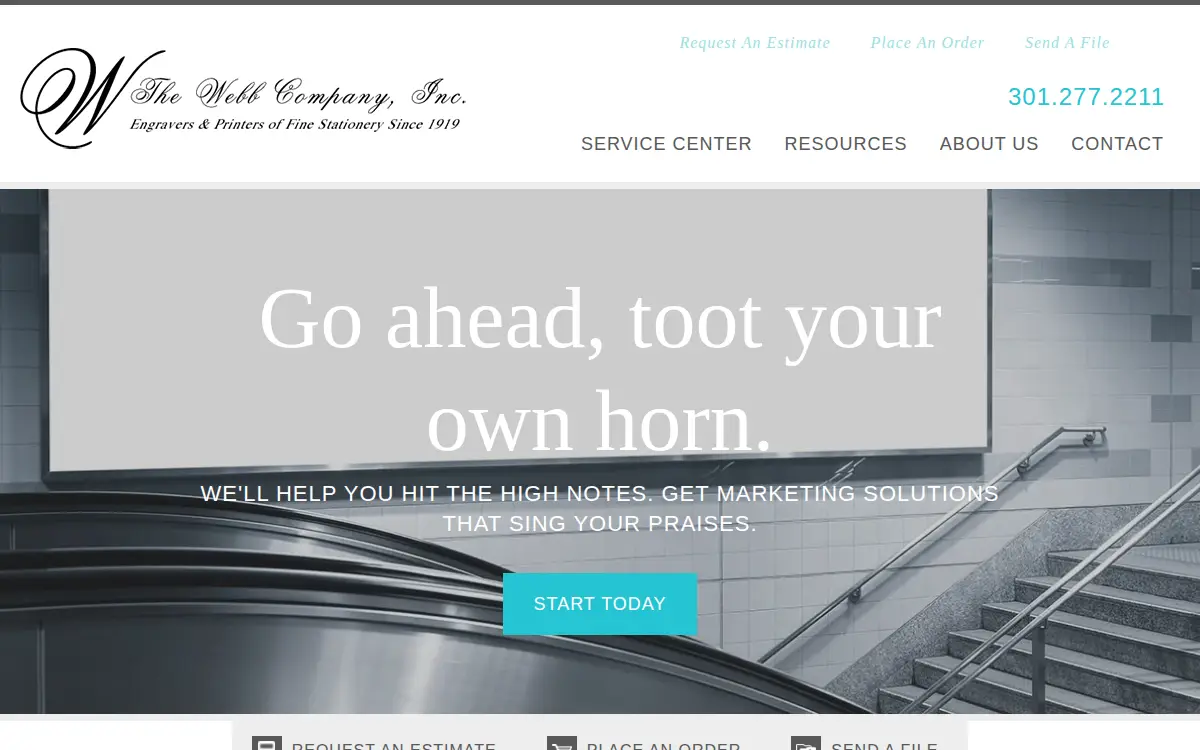 Homepage of The Webb Company, INC.