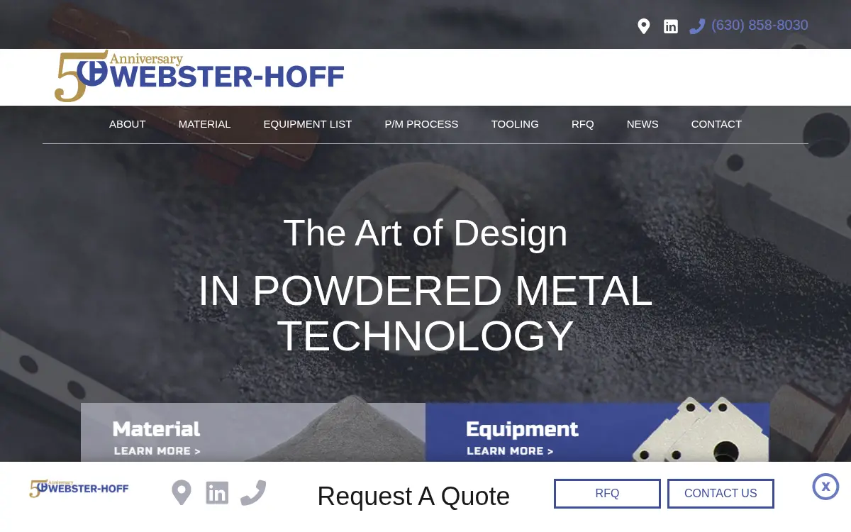Homepage of Webster-hoff Corporation