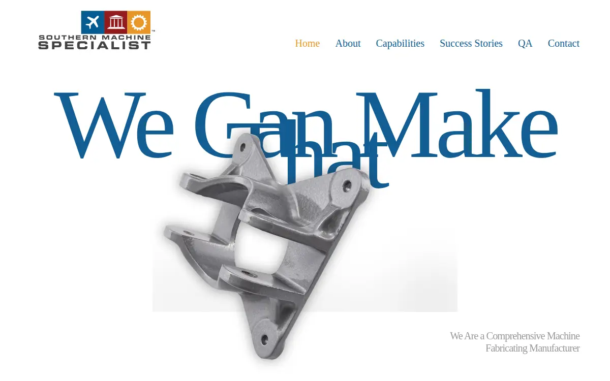 Homepage of Southern Machine Specialist, INC