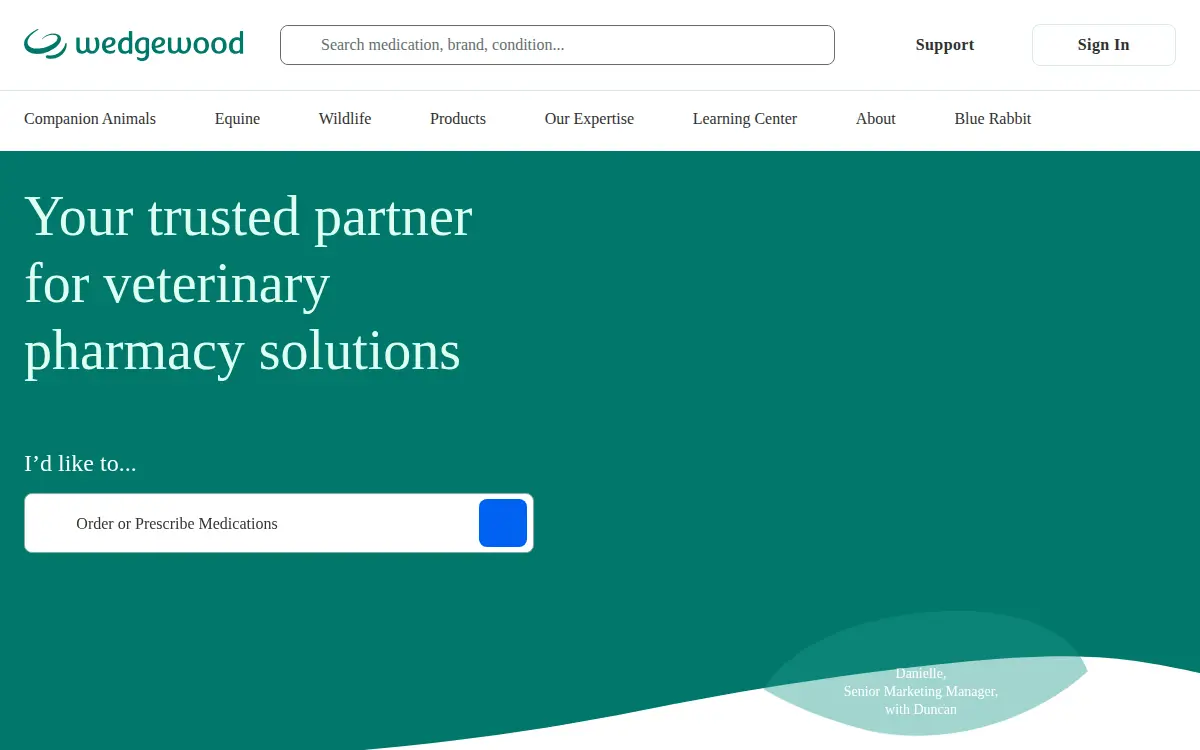 Homepage of Wedgewood Pharmacy LLC