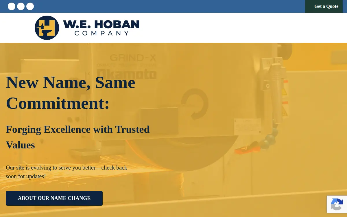 Homepage of W.e. Hoban Company