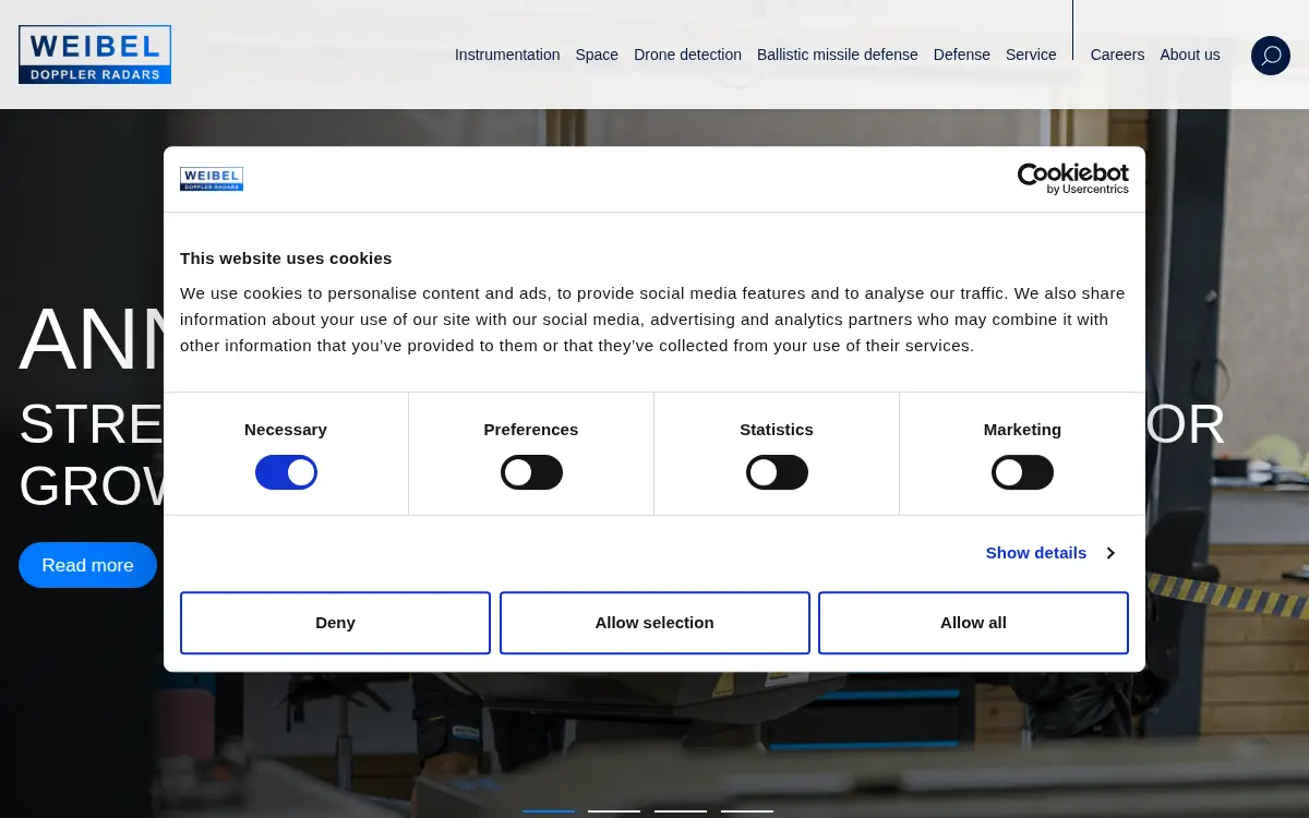 Homepage of Weibel Equipment, INC.