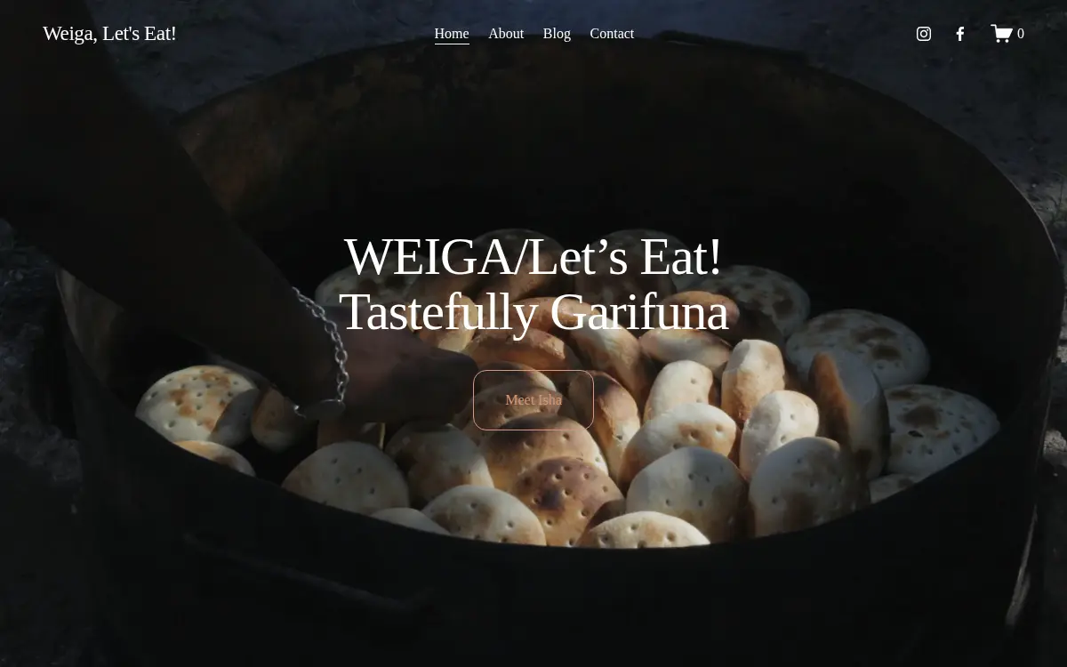 Homepage of Weiga Let's Eat, LLC