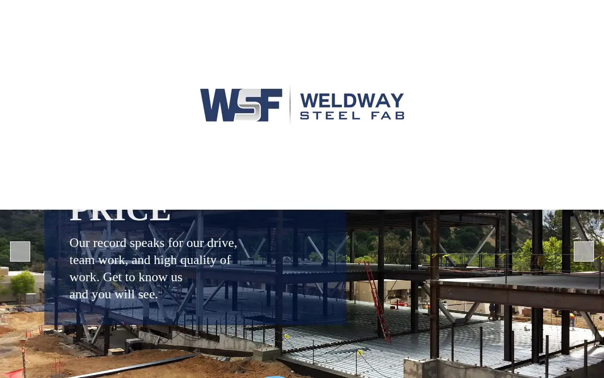 Homepage of Weldway Steel Fabrication INC