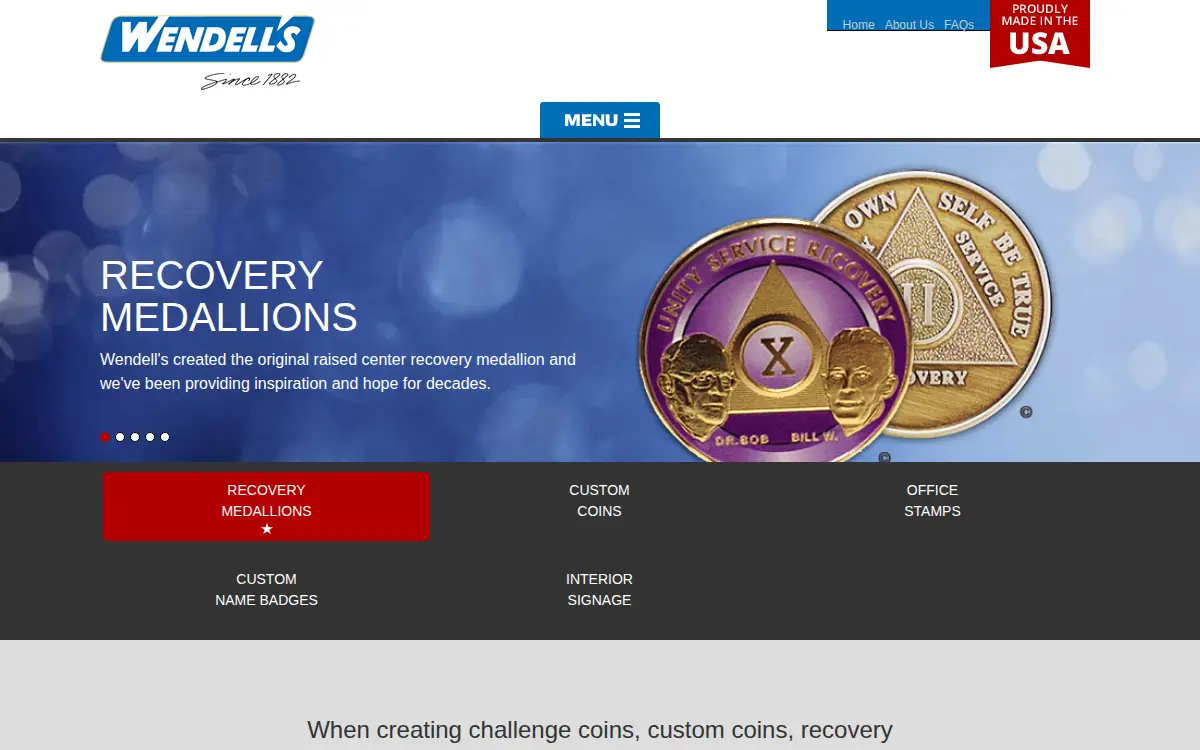 Homepage of Wendell's, Incorporated
