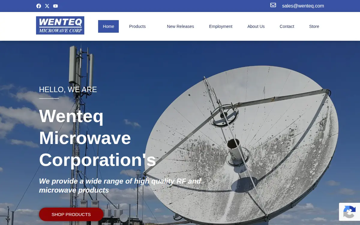 Homepage of Wenteq Microwave CORP
