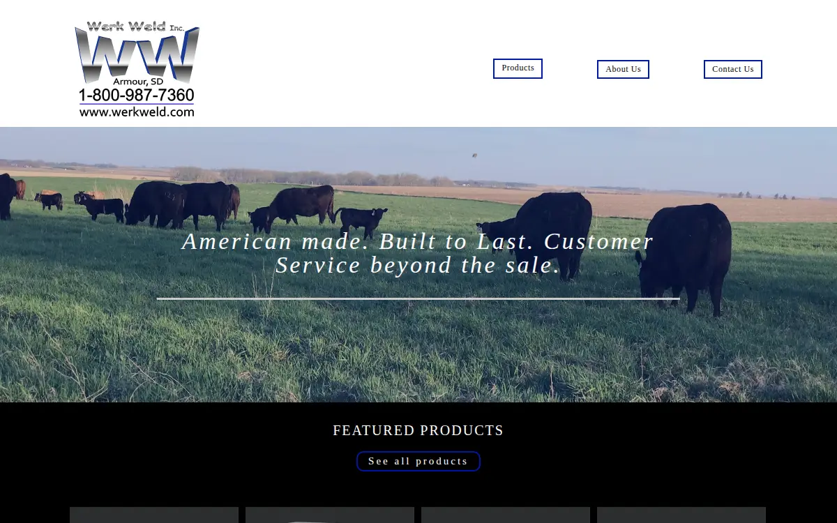 Homepage of Werk Weld, INC.