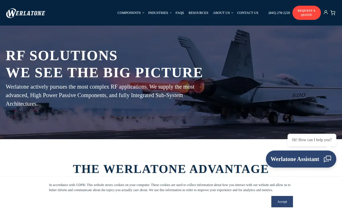 Homepage of Werlatone INC.