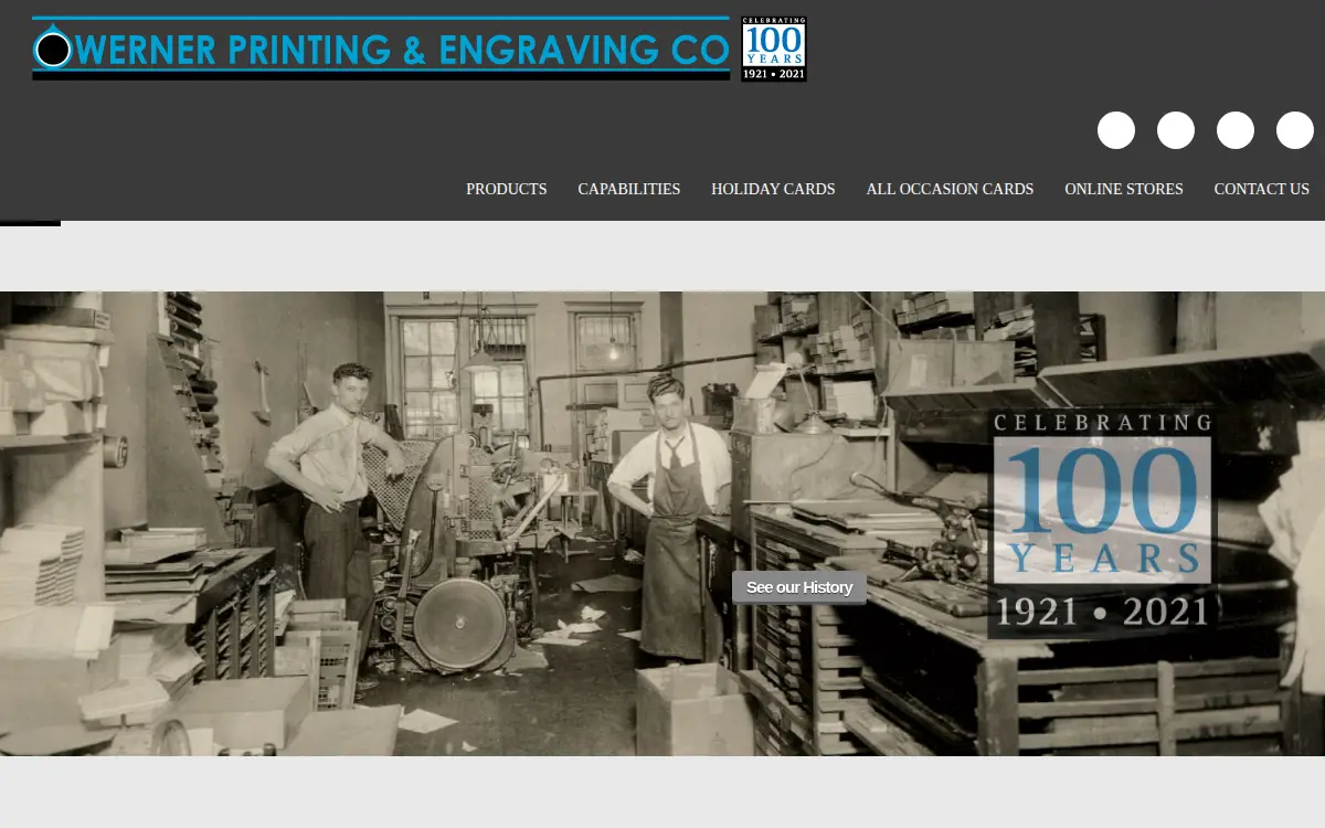 Homepage of Werner Printing, INC.