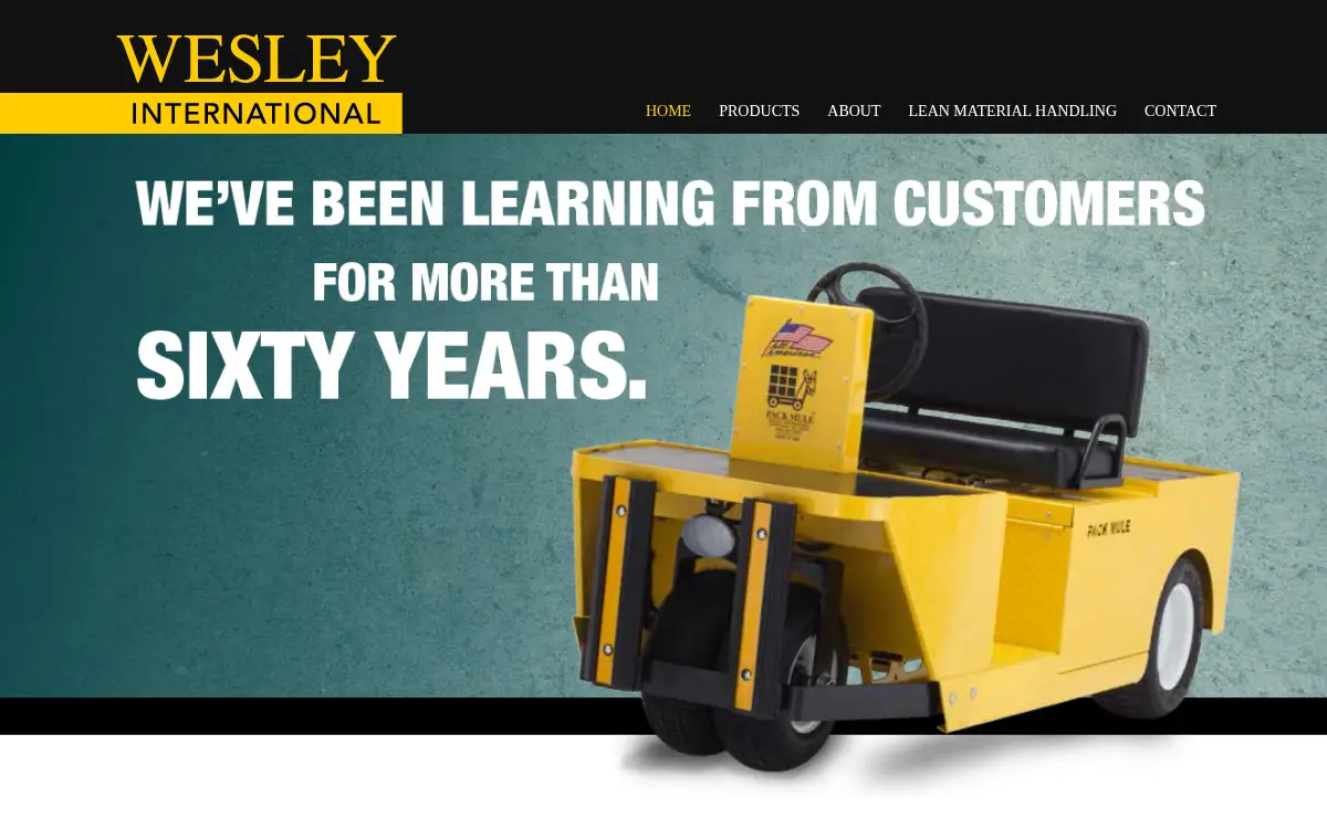 Homepage of Wesley International LLC