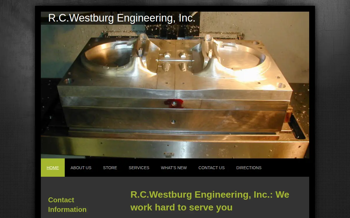 Homepage of R. C. Westburg Engineering, INC