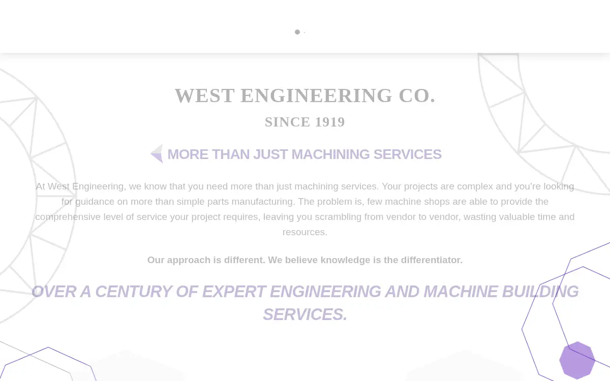 Homepage of West Engineering Company, Incorporated
