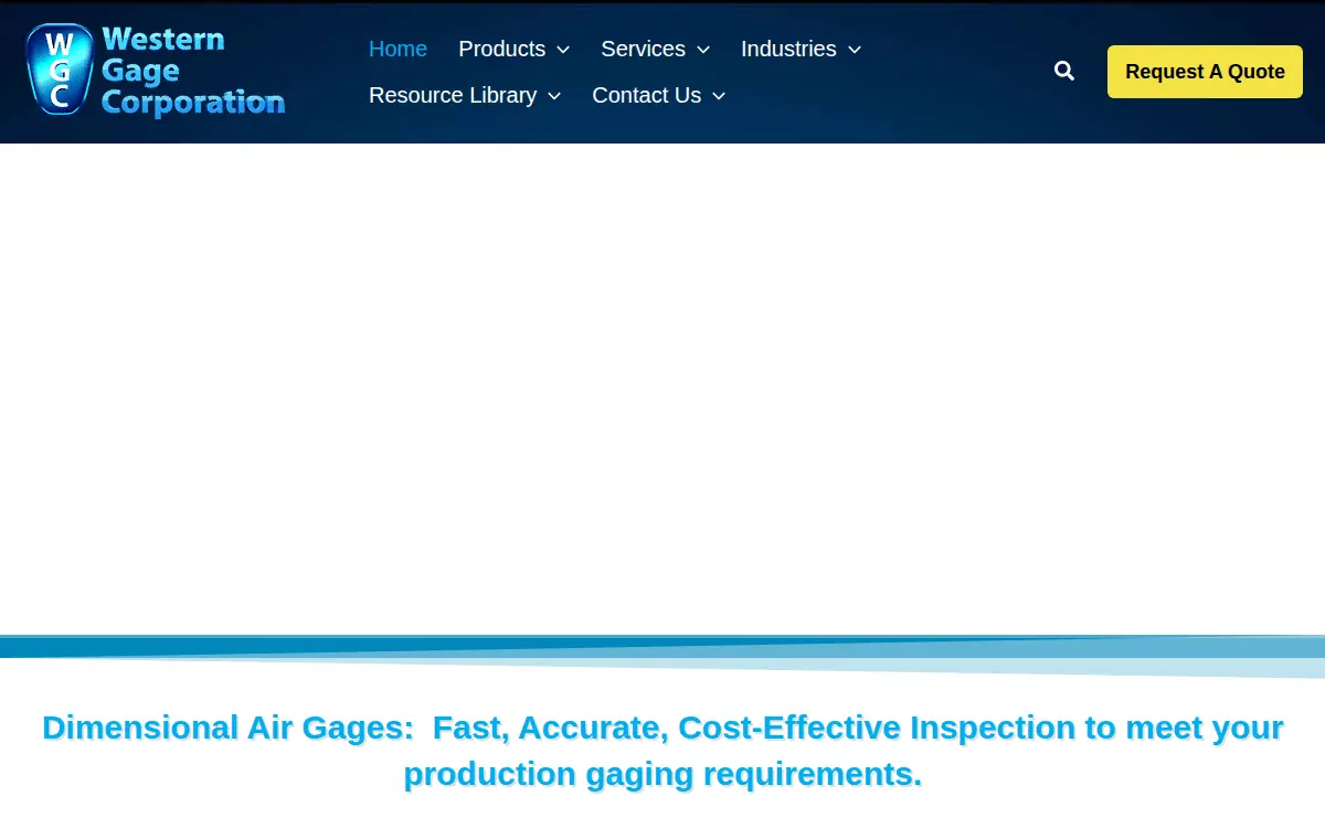 Homepage of Western Gage Corporation
