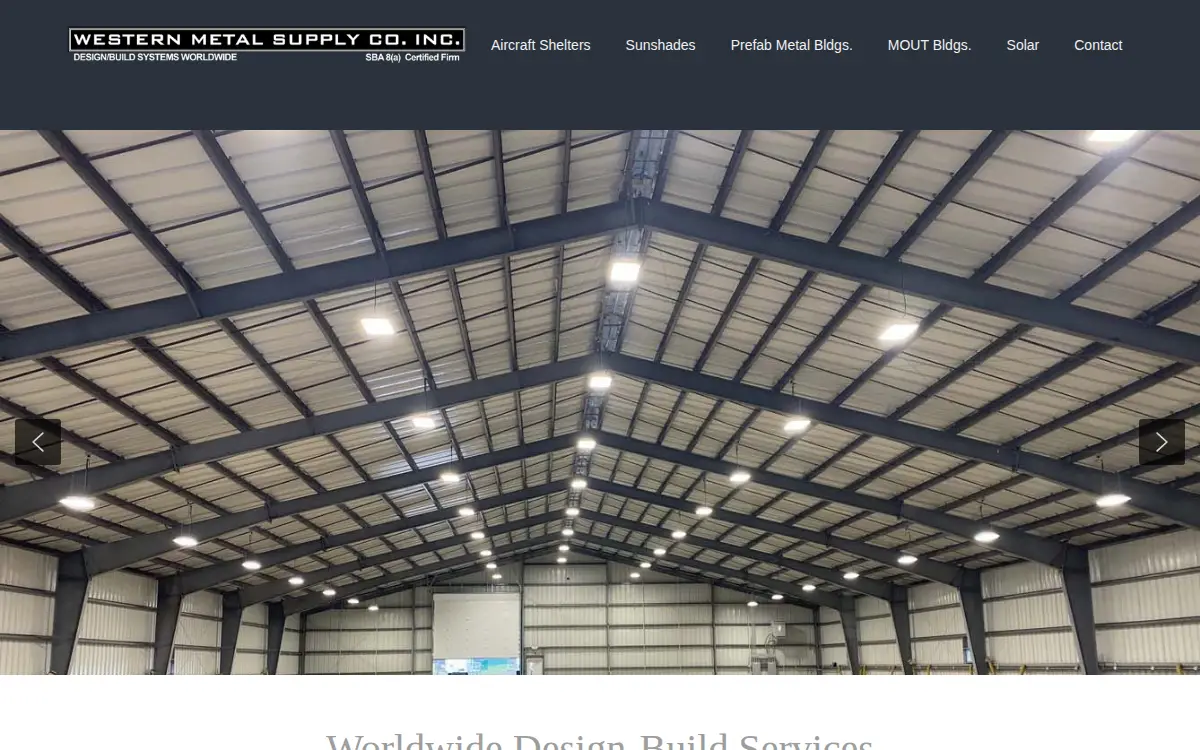 Homepage of Western Metal Supply Company, INC.