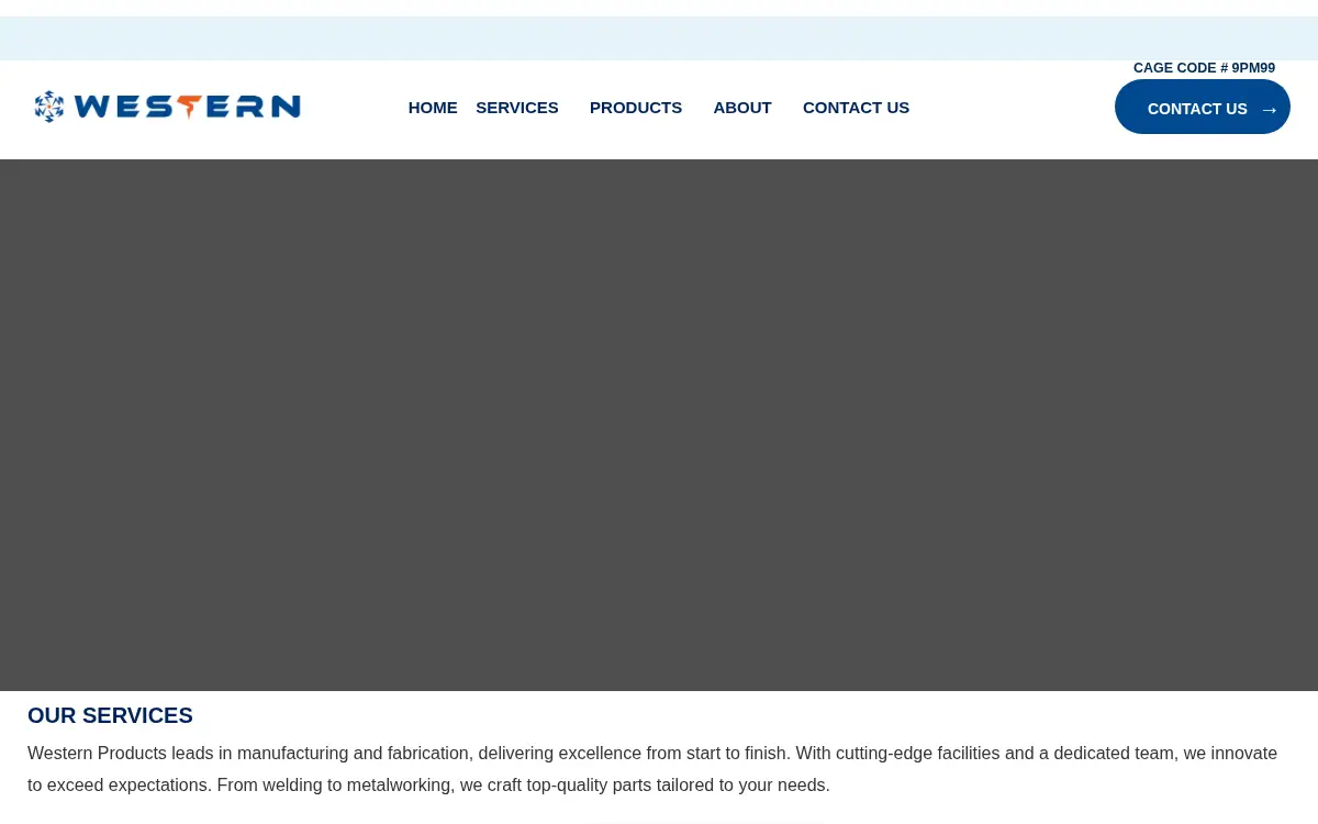 Homepage of Western Products LLC
