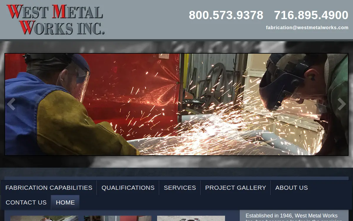 Homepage of West Metal Works INC.