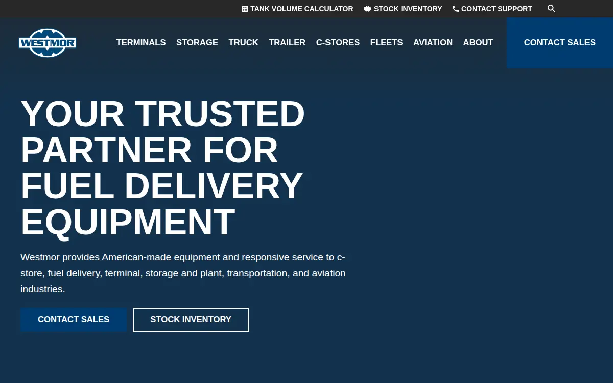 Homepage of Westmor Fluid Solutions LLC