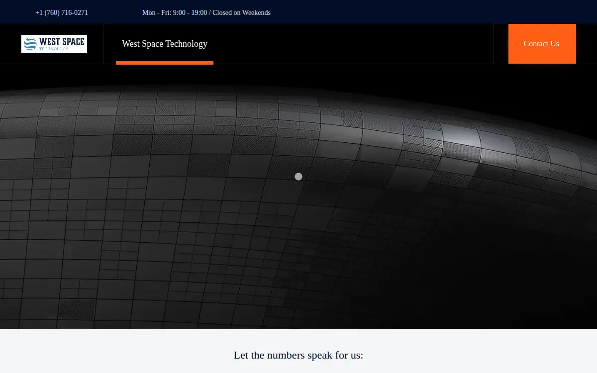 Homepage of West Space Technology INC.