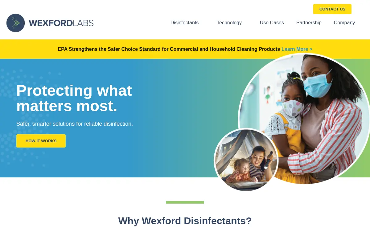 Homepage of Wexford Labs, INC.