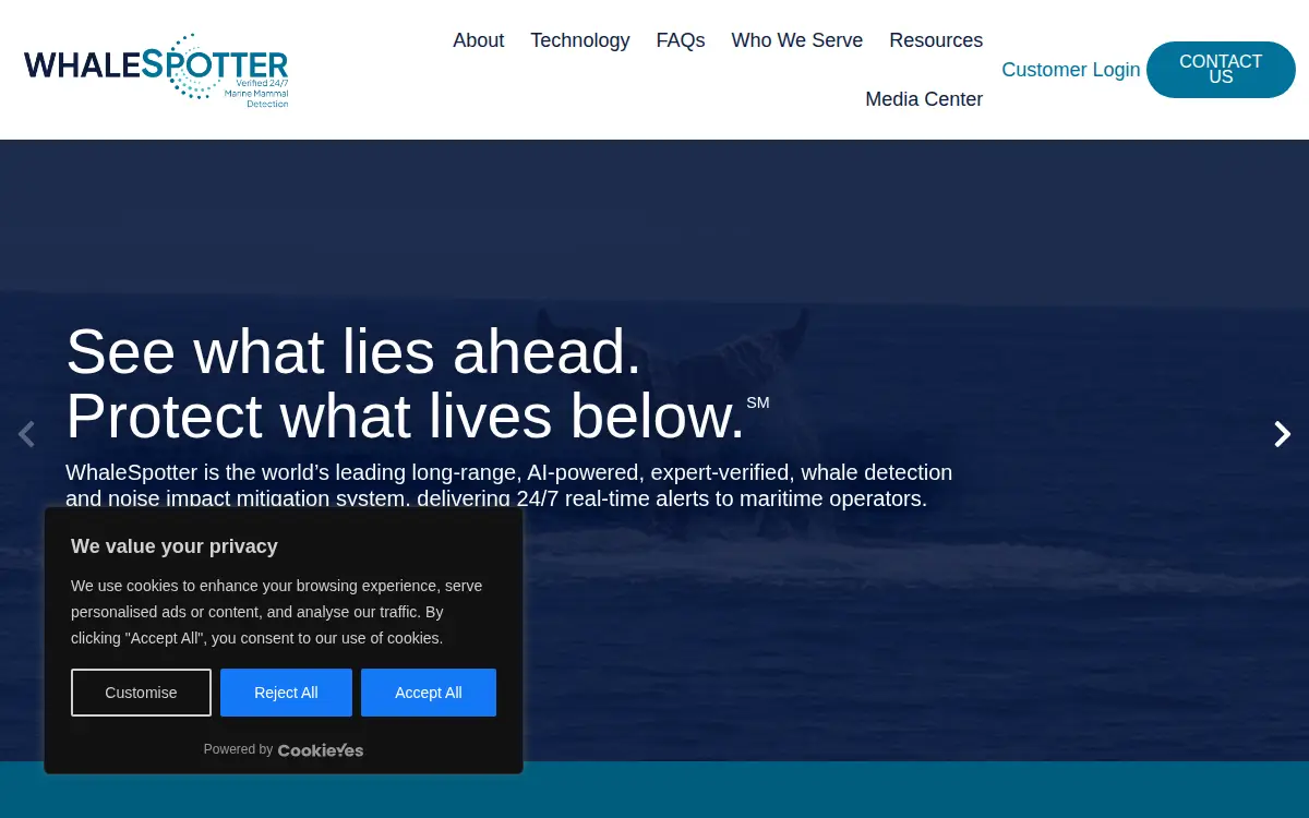 Homepage of Whalespotter CORP.