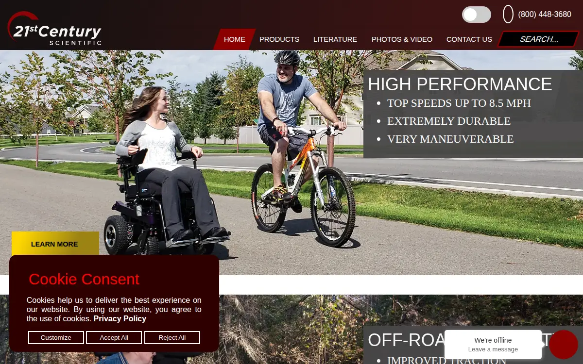 Homepage of 21st Century Scientific INC