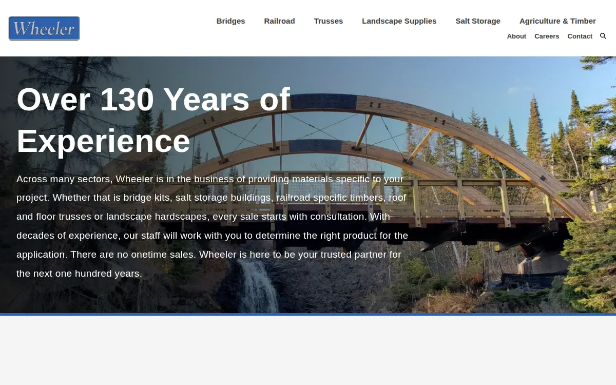 Homepage of Wheeler Lumber LLC