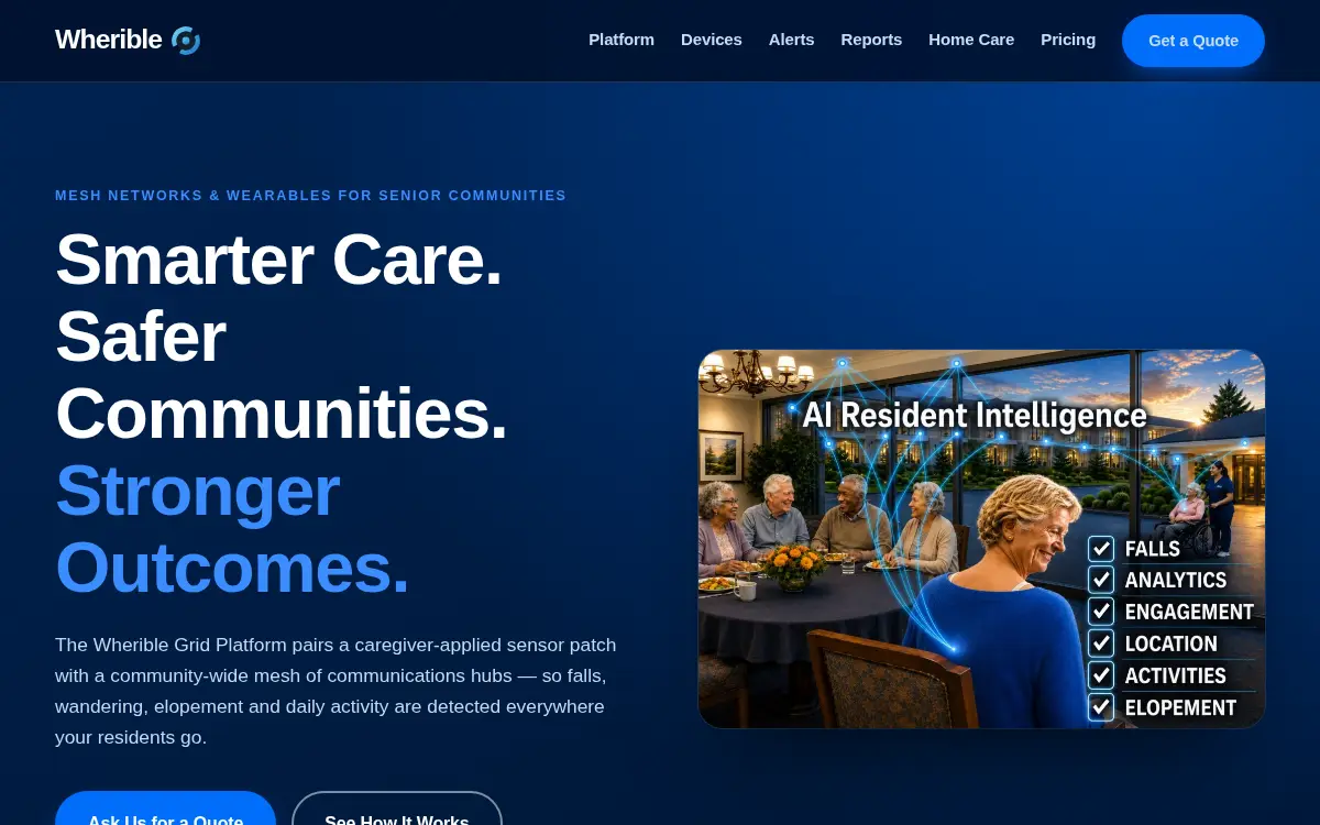 Homepage of Wherible Gps, INC.