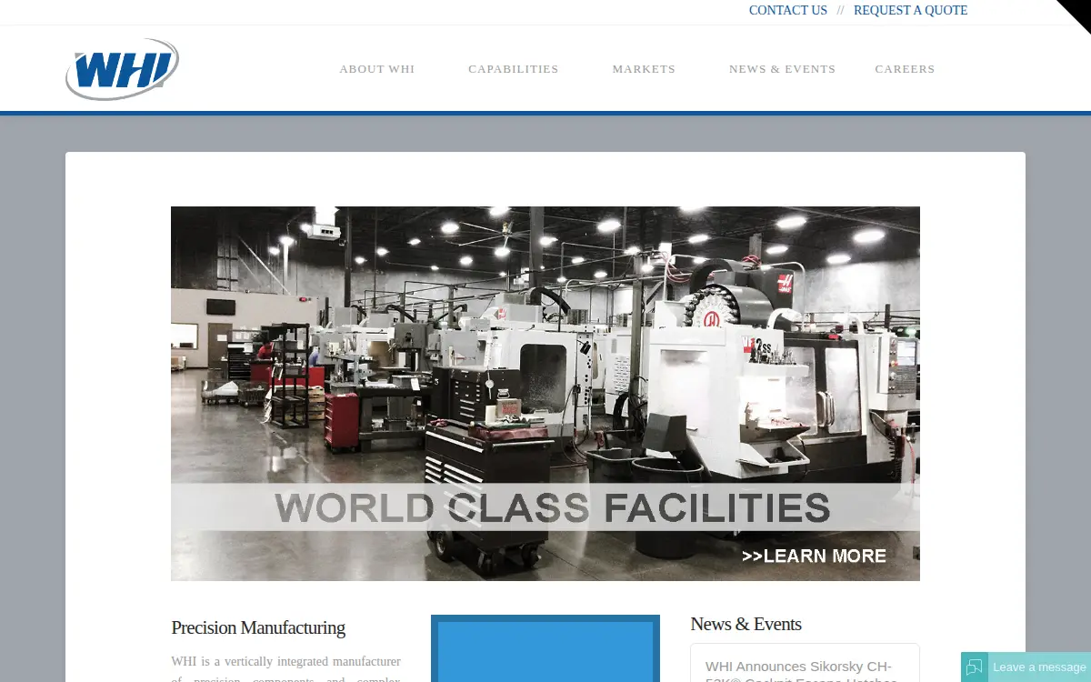 Homepage of Whi Global, LLC