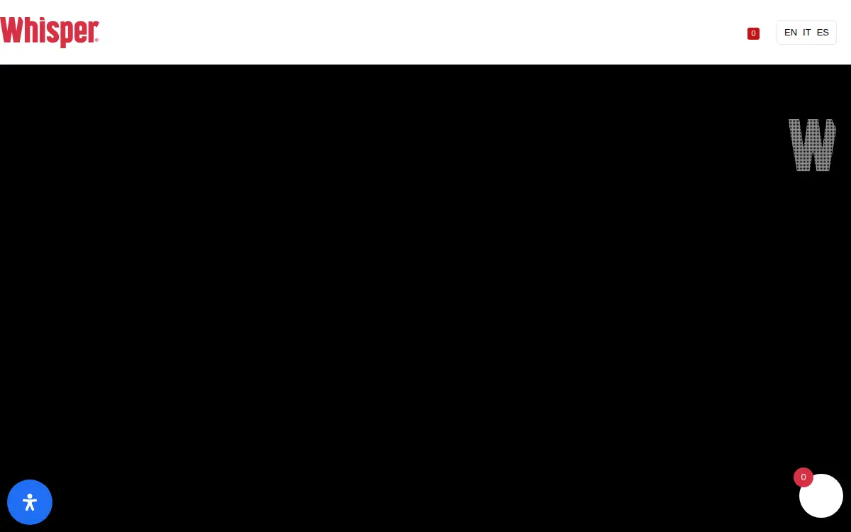 Homepage of Whisper Trading & Services, LLC