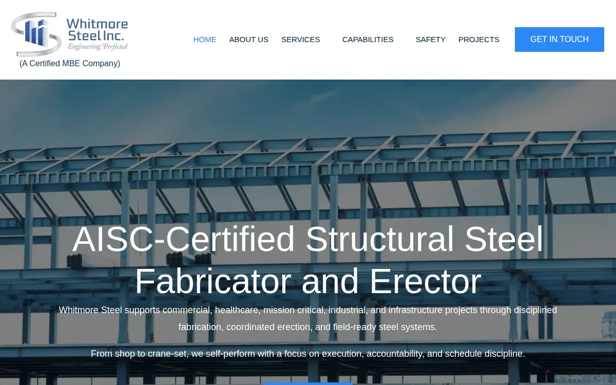 Homepage of Whitmore Steel, INC