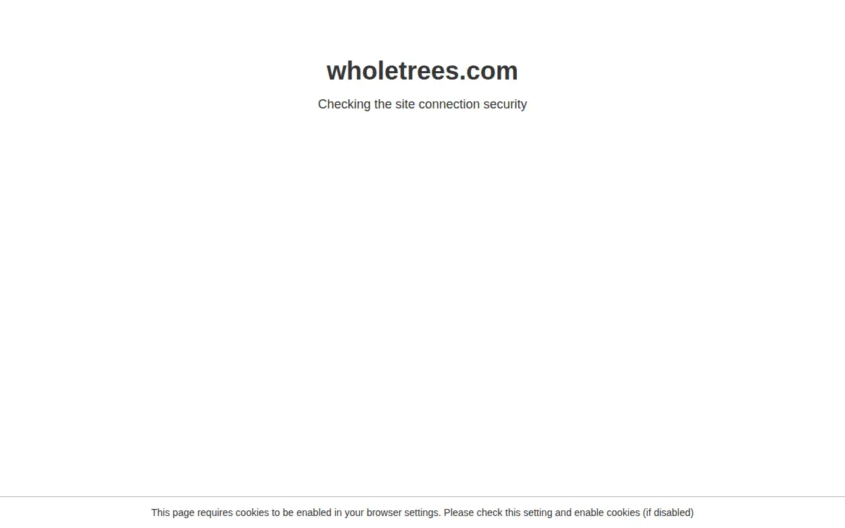 Homepage of Whole Trees, LLC