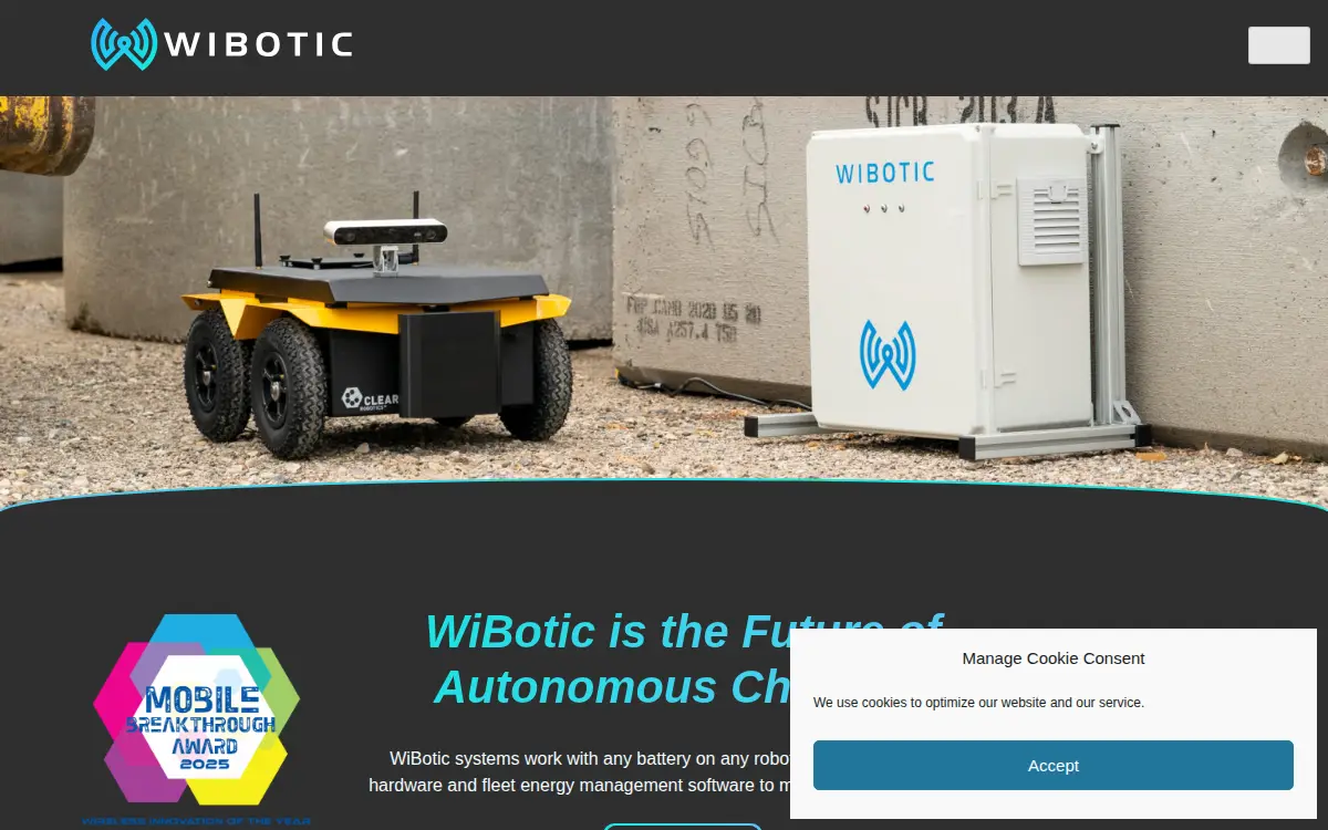 Homepage of Wibotic INC